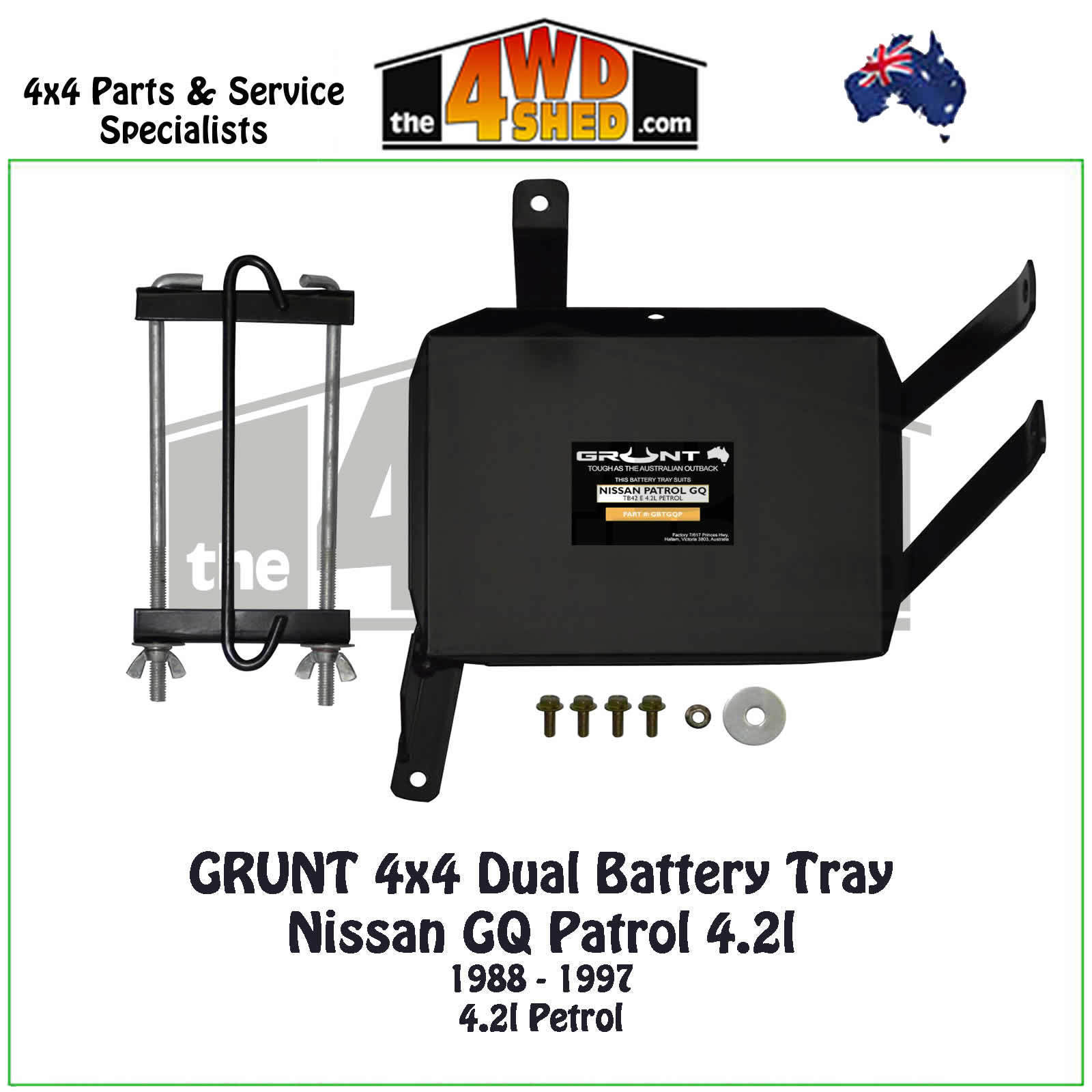Nissan GQ Y60 Patrol 4.2l Petrol Dual Battery Tray Grunt 4x4