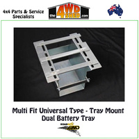 Dual Battery Tray Multi Fit Universal Type Tray Mount