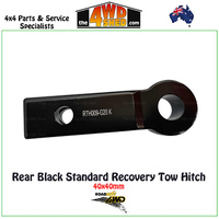 Rear Standard Alloy Tow Hitch 40x40mm - Black