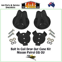 Bolt In Coil Drop Out Cone Kit Nissan Patrol GQ GU