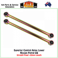 Lower Control Arms Nissan Patrol GQ Straight Fixed +20mm Length
