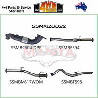 Isuzu DMAX 3.0L CRD 2021-On 3 inch Exhaust Turbo Back With Cat No Muffler