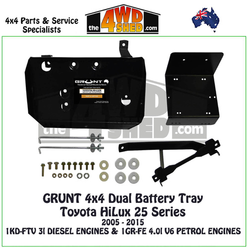 Toyota HiLux 25 Series Dual Battery Tray Grunt 4x4