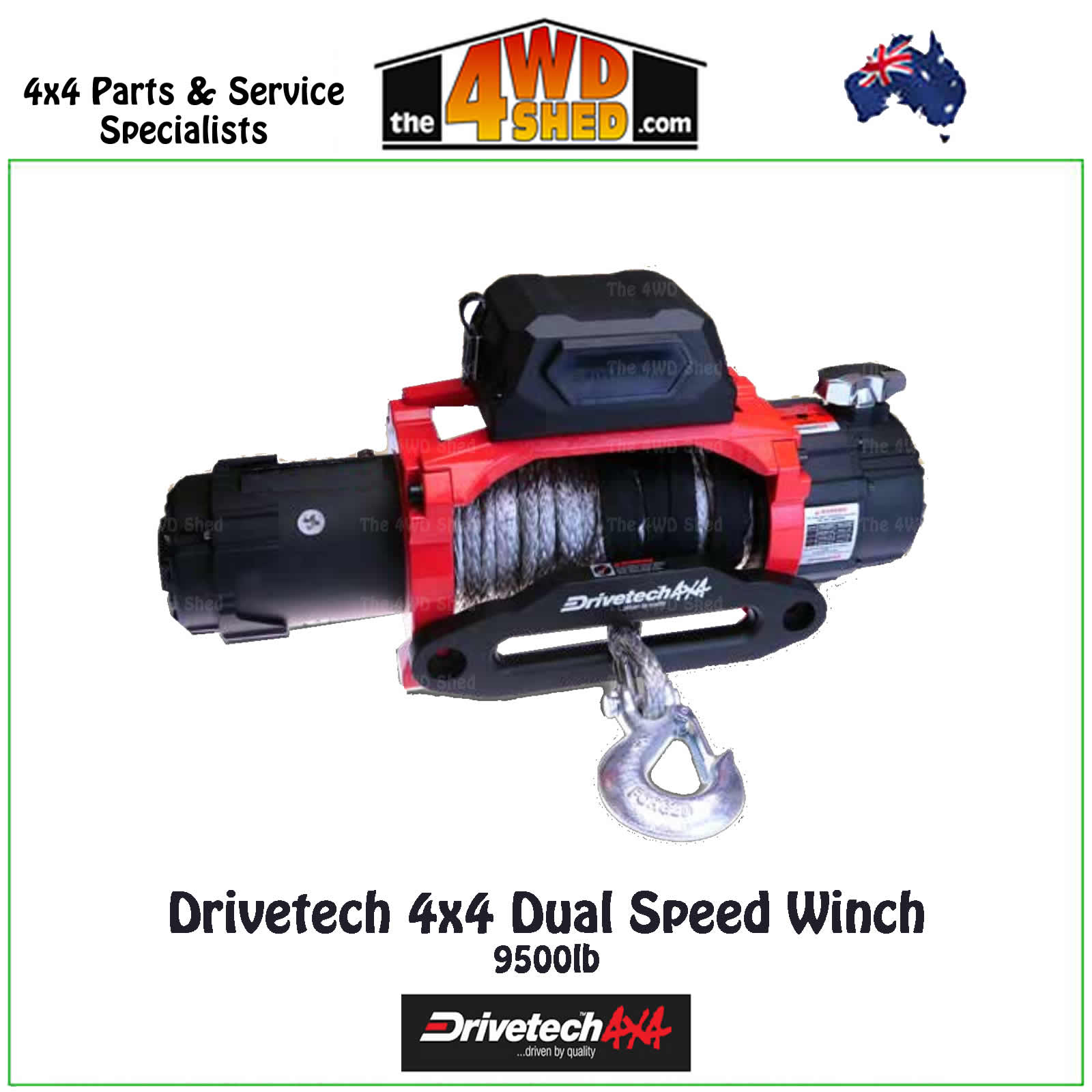 <span style="font-size: 18px;">Drivetech 4x4 Dual Speed Winch 9500lb</span>