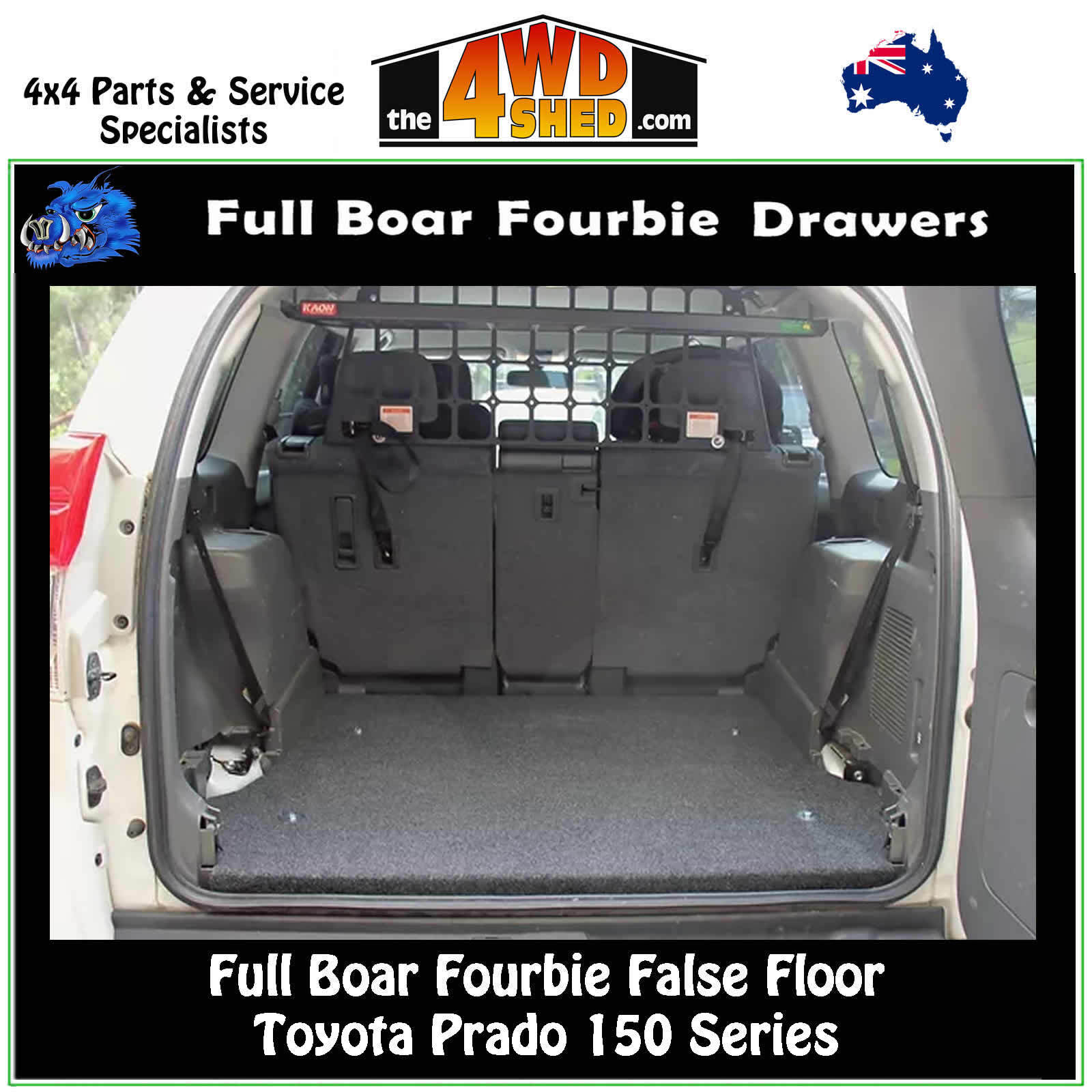 Full Boar Fourbie False Floor 150 Series Toyota Prado