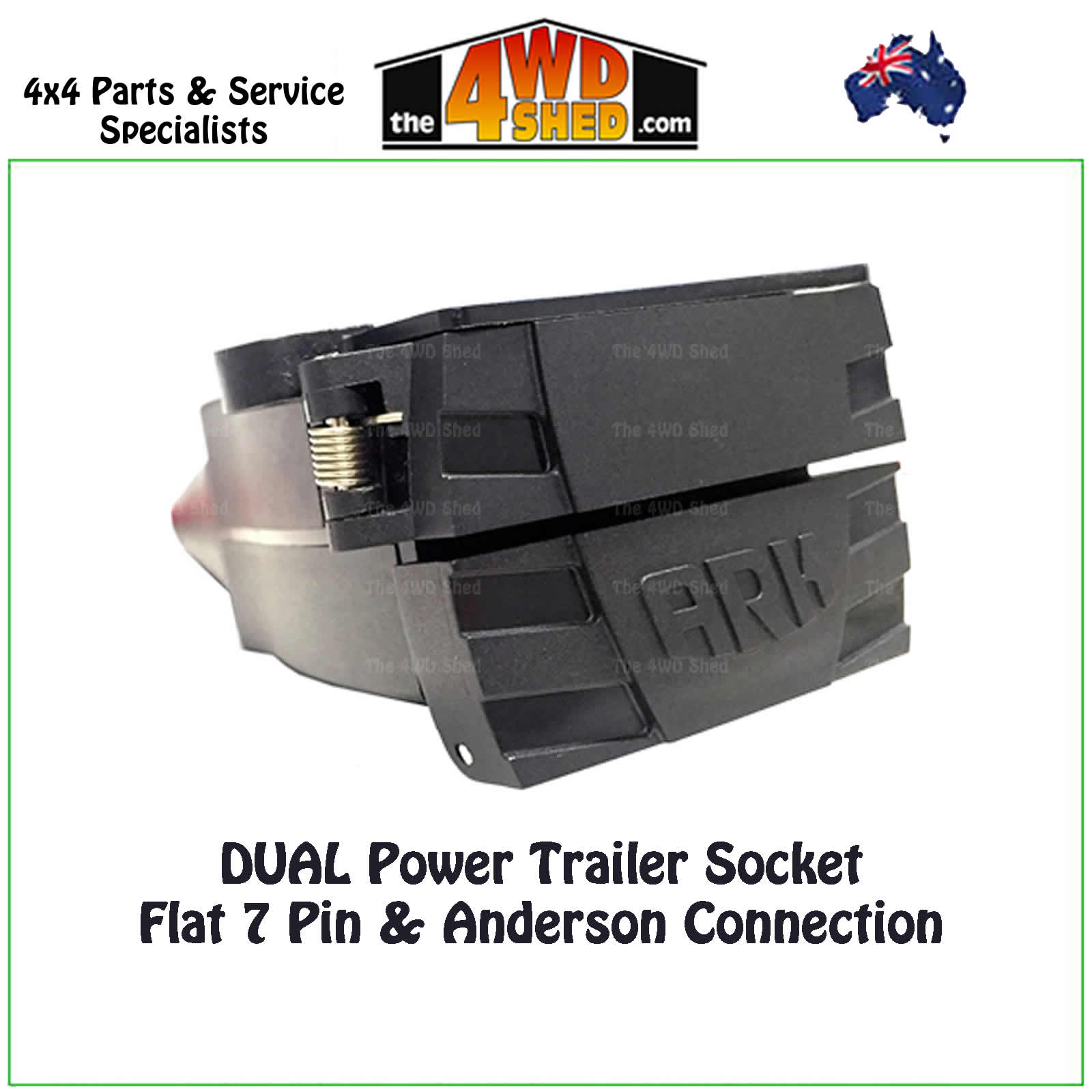 DUAL Power Trailer Socket 7 Pin &amp; Anderson Connection