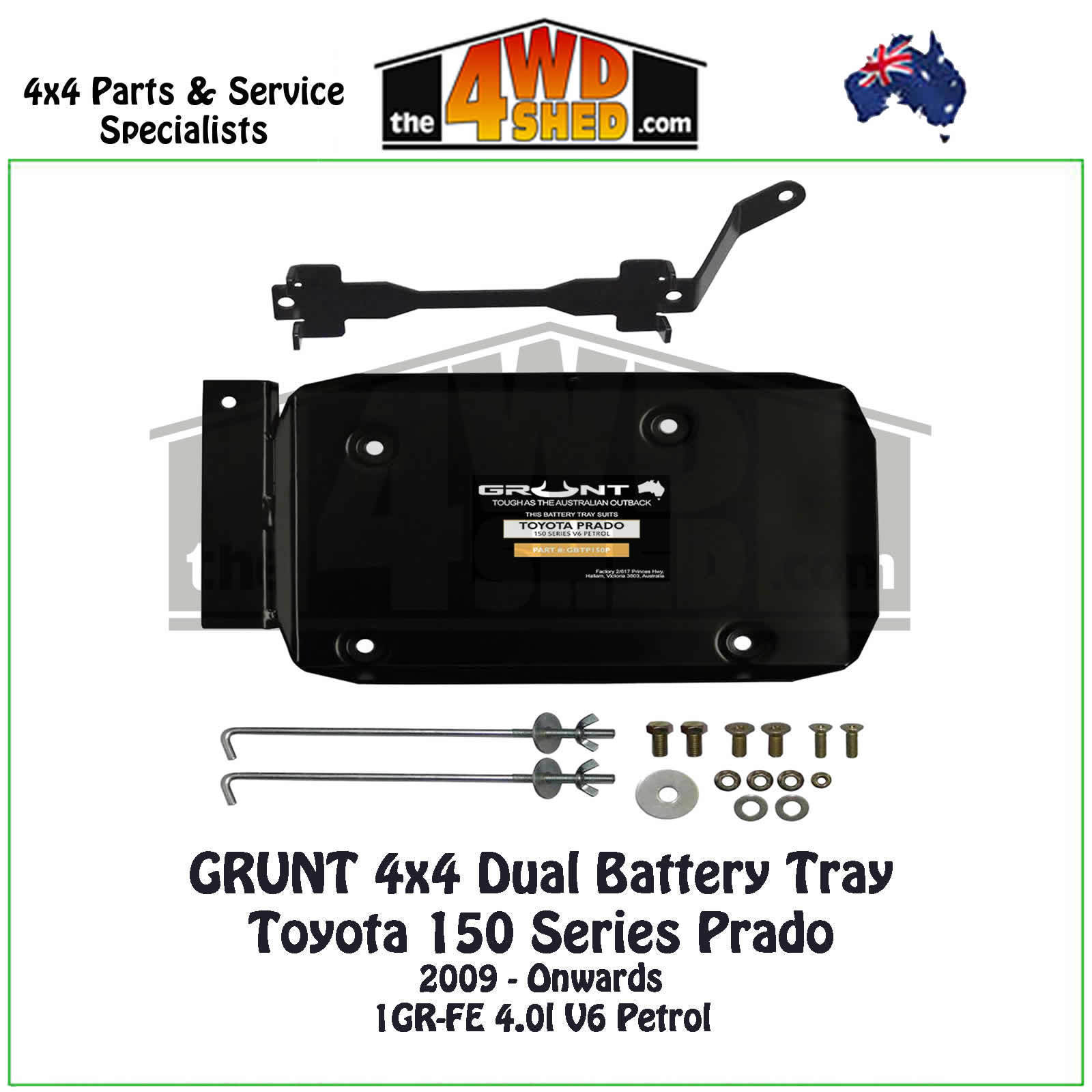 150 Series Prado 4.0l Petrol Dual Battery Tray Grunt 4x4
