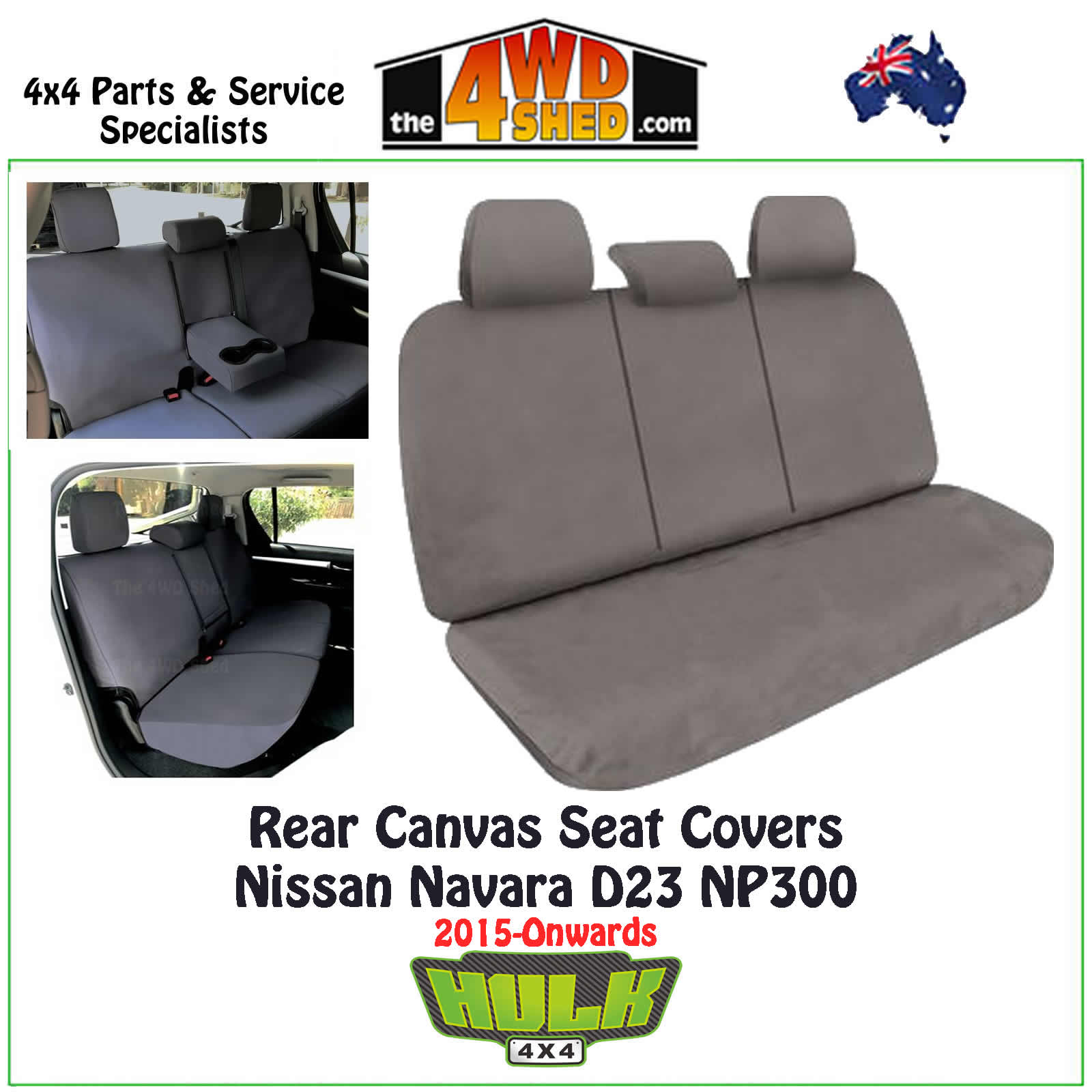 Canvas Seat Covers Nissan Navara D23 NP300 Rear
