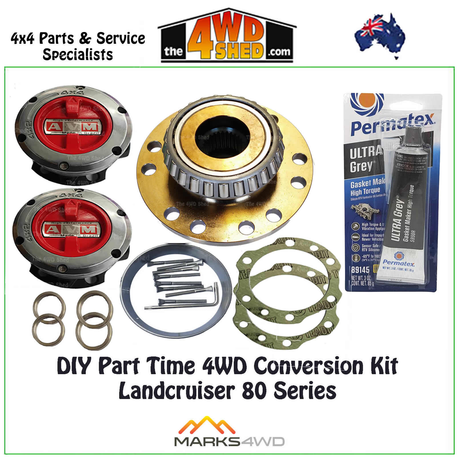 Marks4WD Part Time 4WD Conversion Kit For Landcruiser 80 Series – MFK121080HD – Unlock Hubs & Save Fuel