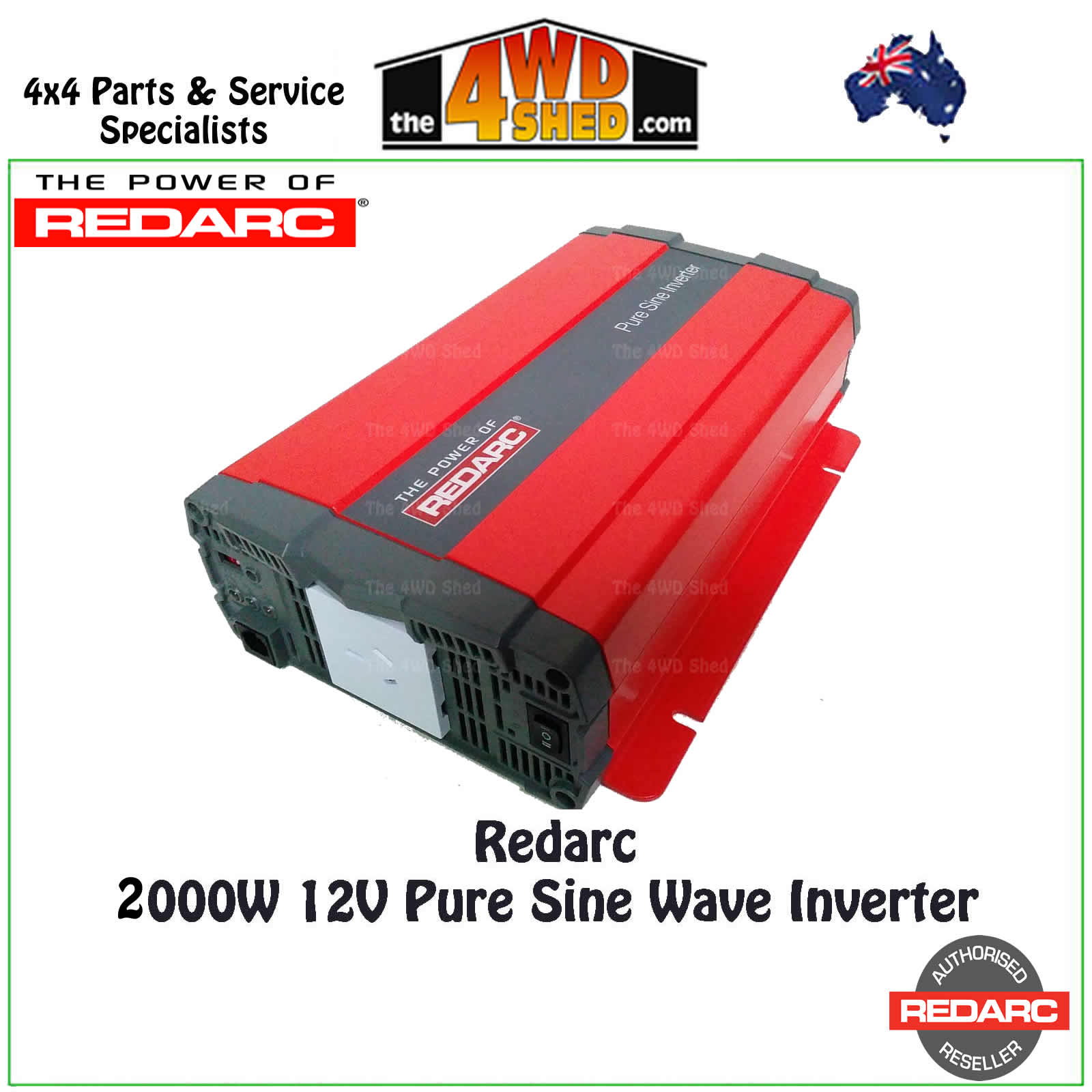 REDARC 2000W 12V Pure Sine Wave Inverter