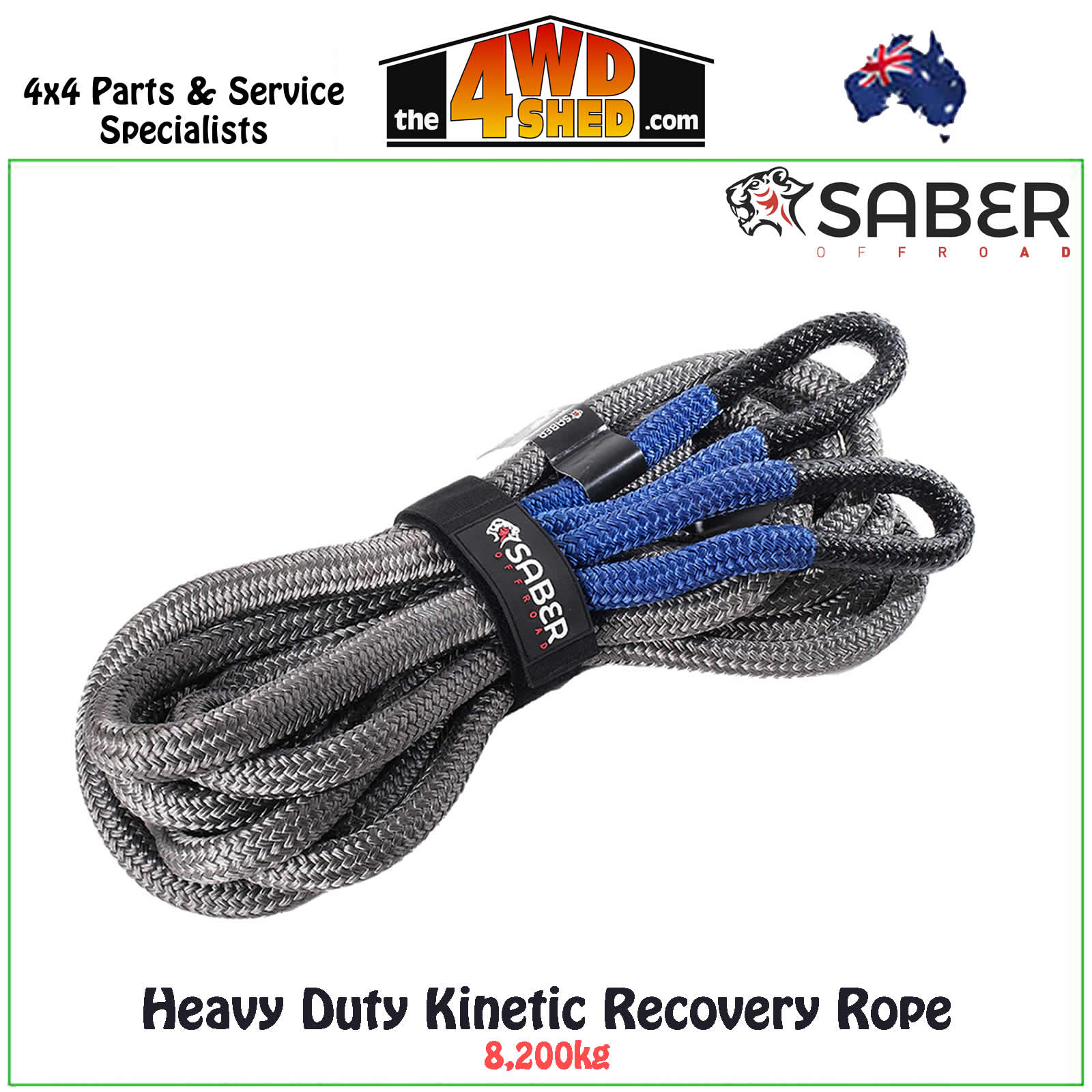 Heavy Duty Kinetic Recovery Rope 8,200kg