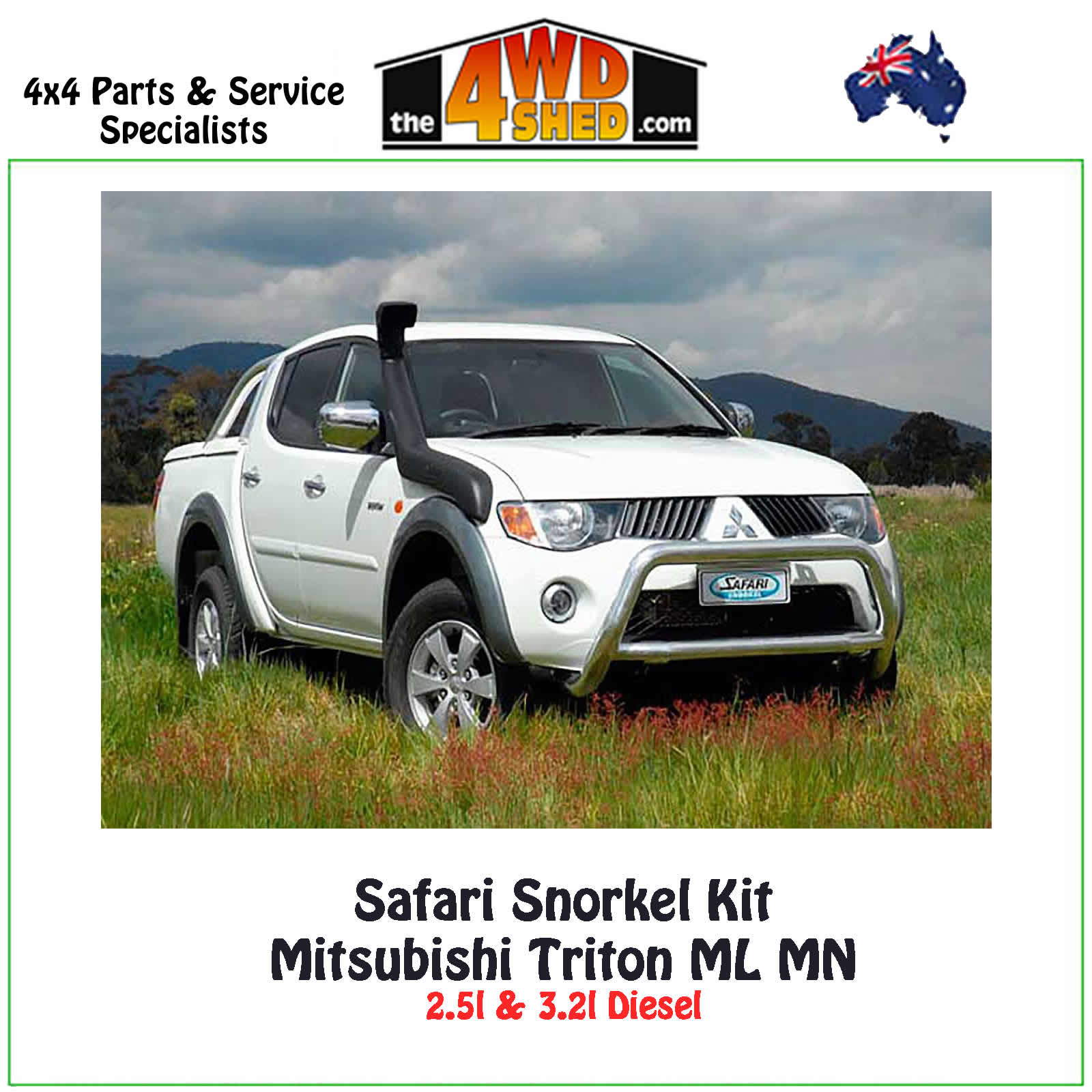 NEW! 4x4 Off Road Snorkel Kit For Mitsubishi Triton L200 2.5L