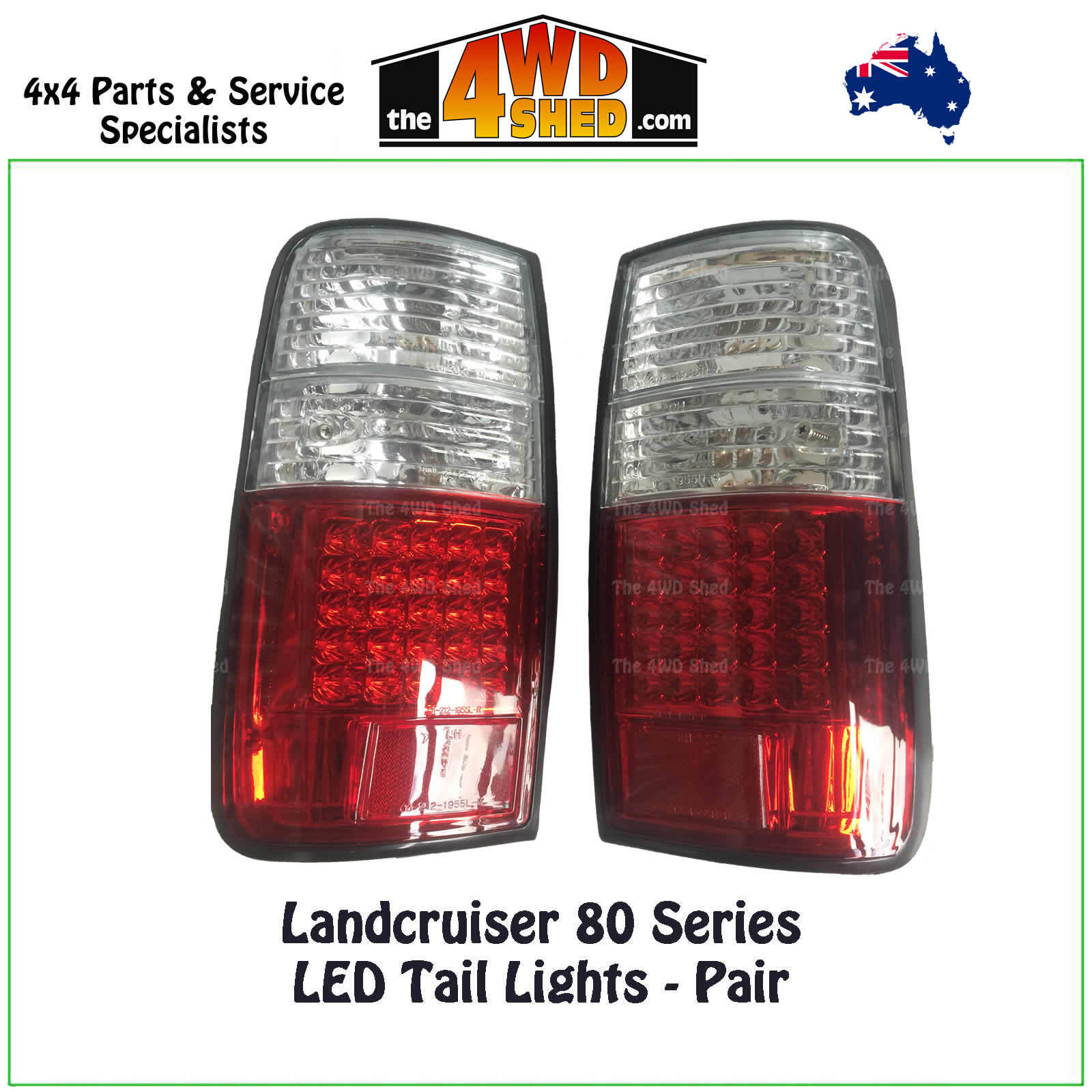 80 Series Toyota Landcruiser LED Tail Lights PAIR