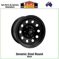 Dynamic Steel Round Black 16x10 44N 6x139.7 CB111
