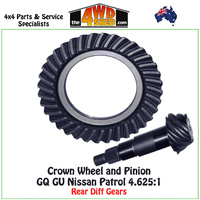 Crown Wheel and Pinion GQ GU Nissan Patrol 4.625:1 Rear Diff Gears