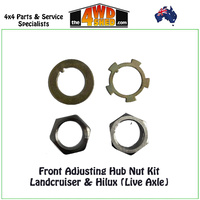 Front Adjusting Hub Nut Kit Landcruiser & Hilux (Live Axle)