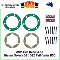 AVM Hub Rebuild Kit Nissan Navara D21 D22 Pathfinder Terrano