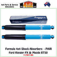 Formula 4x4 Shock Absorbers PAIR Ford Ranger PX Mazda BT50 11/2011-On