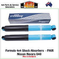 Rear Shock Absorbers Nissan Navara D40 Pre 11/05/2015 - Pair