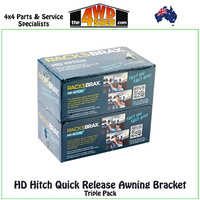 HD Hitch Quick Release Awning Bracket Triple Kit