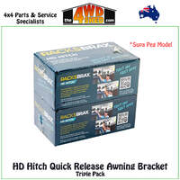 HD Hitch Quick Release Awning Bracket Triple Kit - Supa Peg Model