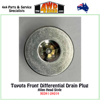 Toyota Front Differential Drain Plug - 14mm Hex Head Style