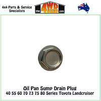 Oil Pan Sump Drain Plug 40 55 60 70 73 75 80 Series Toyota Landcruiser
