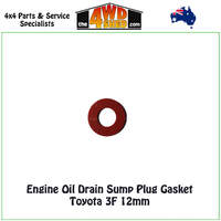Engine Oil Drain Sump Plug Gasket - Toyota 3F 12mm