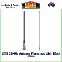 GME AE2400 27MHz Antenna Fibreglass Whip Black