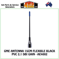 GME Antenna 15cm Flexible Black PVC 2.1 DBi Gain