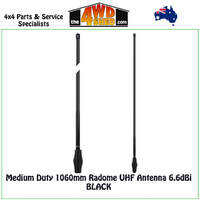 GME UHF Medium Duty 1060mm Radome Antenna 6.6dBi - Black
