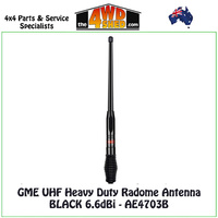 GME UHF Heavy Duty 1100mm Radome Antenna 6.6dBi - Black