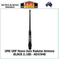 GME UHF Heavy Duty Radome Antenna BLACK 2.1dBi