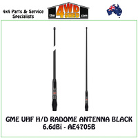 GME UHF Heavy Duty Radome Antenna Black 6.6 dBi