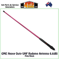 GME UHF Heavy Duty Radome Antenna 6.6dBi Pink / Black