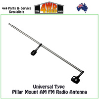 Universal Type Pillar Mount AM FM Radio Antenna