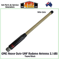 GME UHF Heavy Duty Radome Antenna 2.1dBi Taupe / Black Whip Only