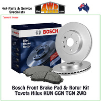 Front Disc Brake Pad & Rotor Kit Toyota Hilux KUN GGN TGN 2WD 275mm dia 