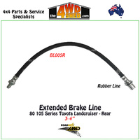 Rubber Extended Brake Line 80 105 Series Landcruiser Rear 3-4"