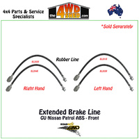 Extended Rubber Brake Line Nissan Patrol GU ABS Front