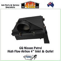 GQ Nissan Patrol High Flow Airbox 4" Inlet & Outlet