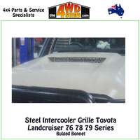 Steel Intercooler Grille Toyota Landcruiser 76 78 79 Series Bulged Bonnet