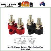 Double Power Battery Distribution Post - Red or Black