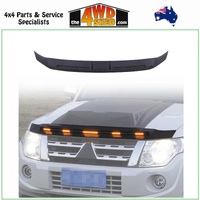 Bonnet Protector with LED Lights Mitsubishi Pajero 2007-2020