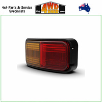 LED Clearance Light Amber & Red 10-30V Coloured Lense 74x38x22mm Surface Mount IP67