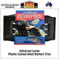 Universal Plastic Coated Metal Battery Tray