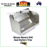 Dual Battery Tray Nissan Navara D40 Tub Mount
