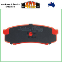 Bremtec Evolve Hybrid-Carbon High Performance Rear Brake Pads Toyota Landcruiser 76 78 79 80 105 Series FJ Cruiser 120 150 Prado Fortuner Pajero