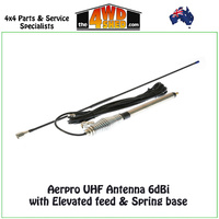 UHF Antenna 6dBi with Elevated feed & Spring base