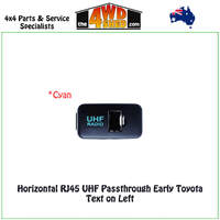 Horizontal RJ45 UHF Passthrough Early Toyota - Cyan Text on Left